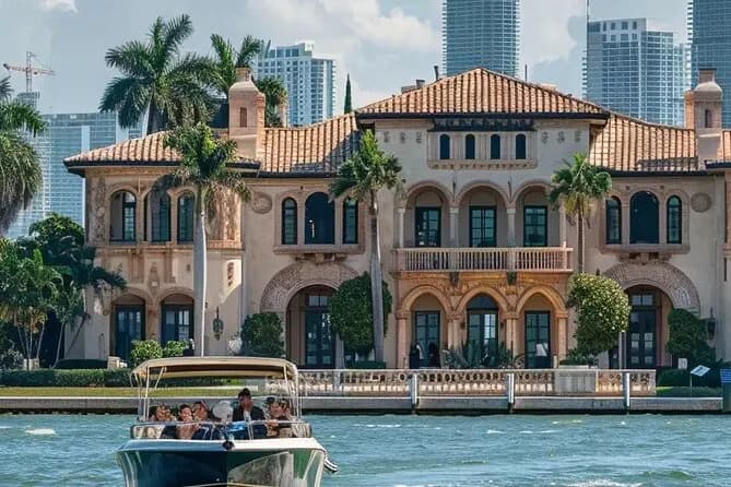 Mediterranean-style waterfront mansion in Miami